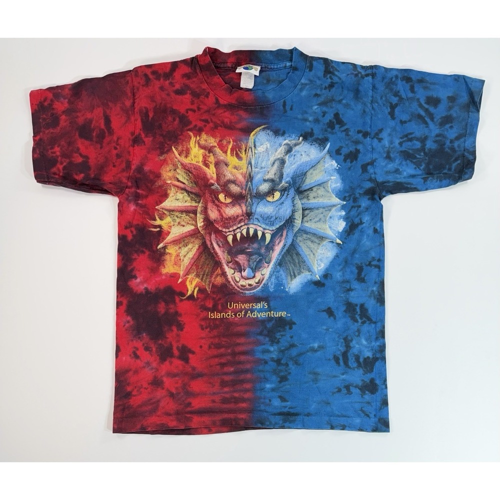 Vintage 90s Universal Studios Dueling Dragons T Shirt Small